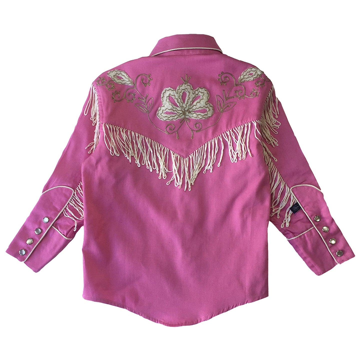 Rockmount Kid's Embroidered Vintage Fringe Pink Western Shirt