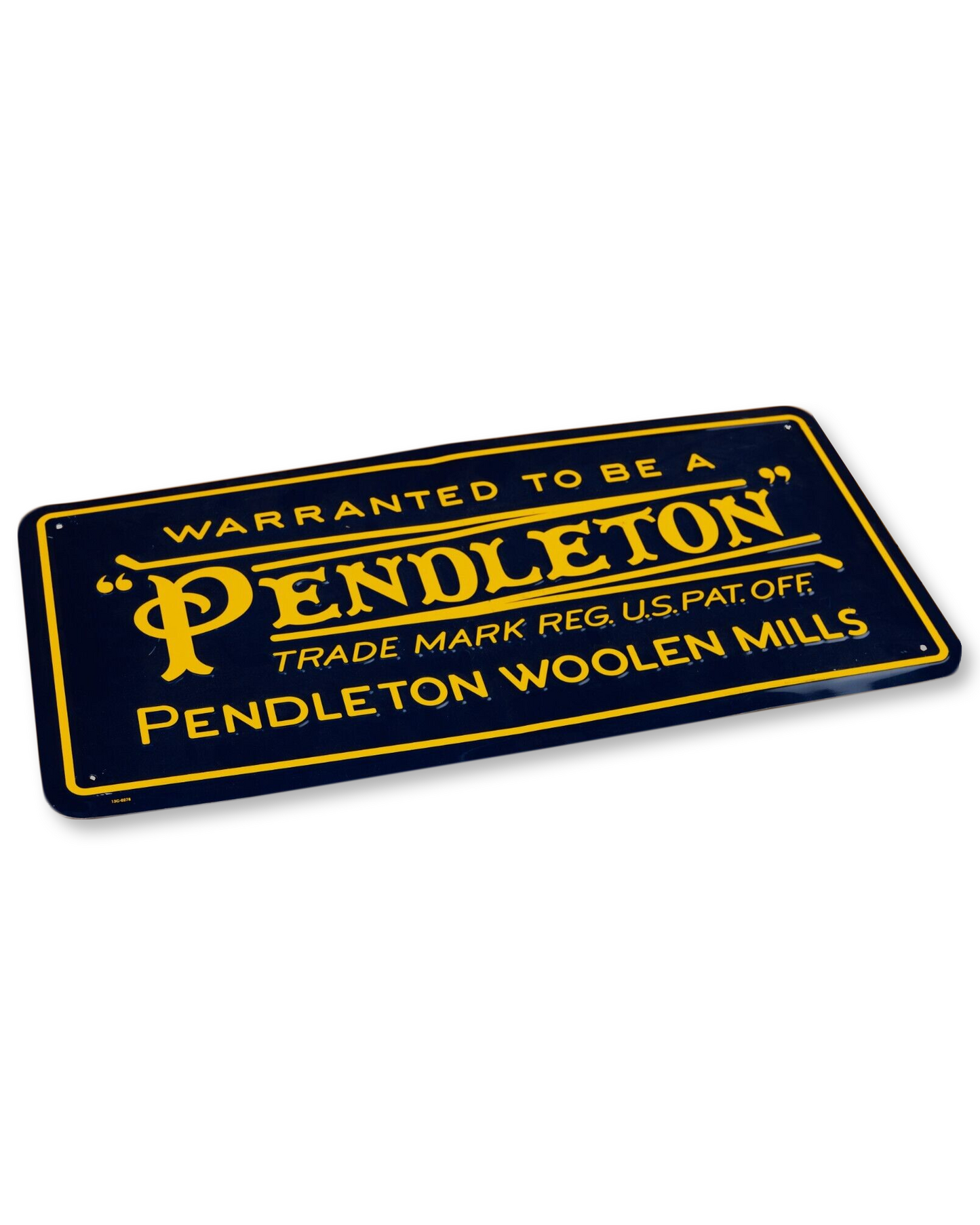 Pendleton Vintage Logo Stamped Metal Wall Sign