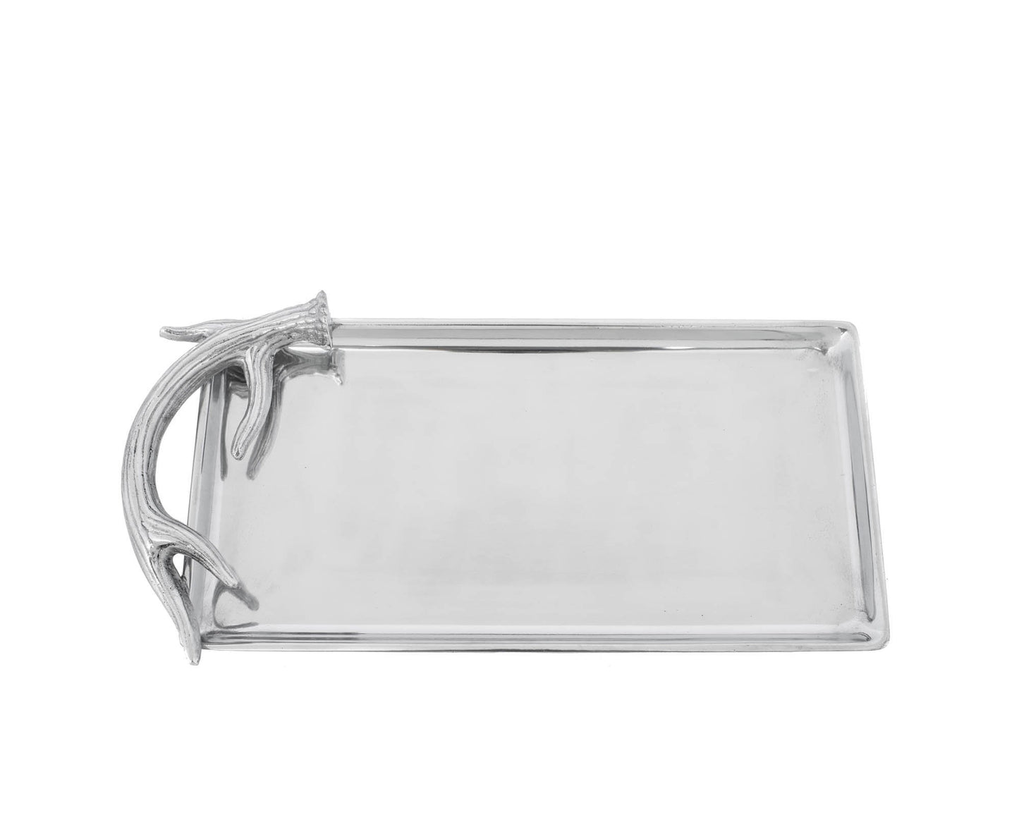 Arthur Court Vagabond House antler serving tray silver platter realistic dining housewarming gift