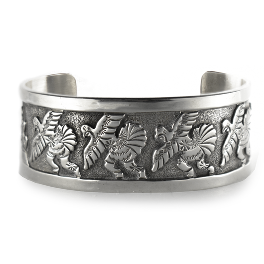 Eagle Dancers at Sacred Window Rock Cuff by Floyd Becenti