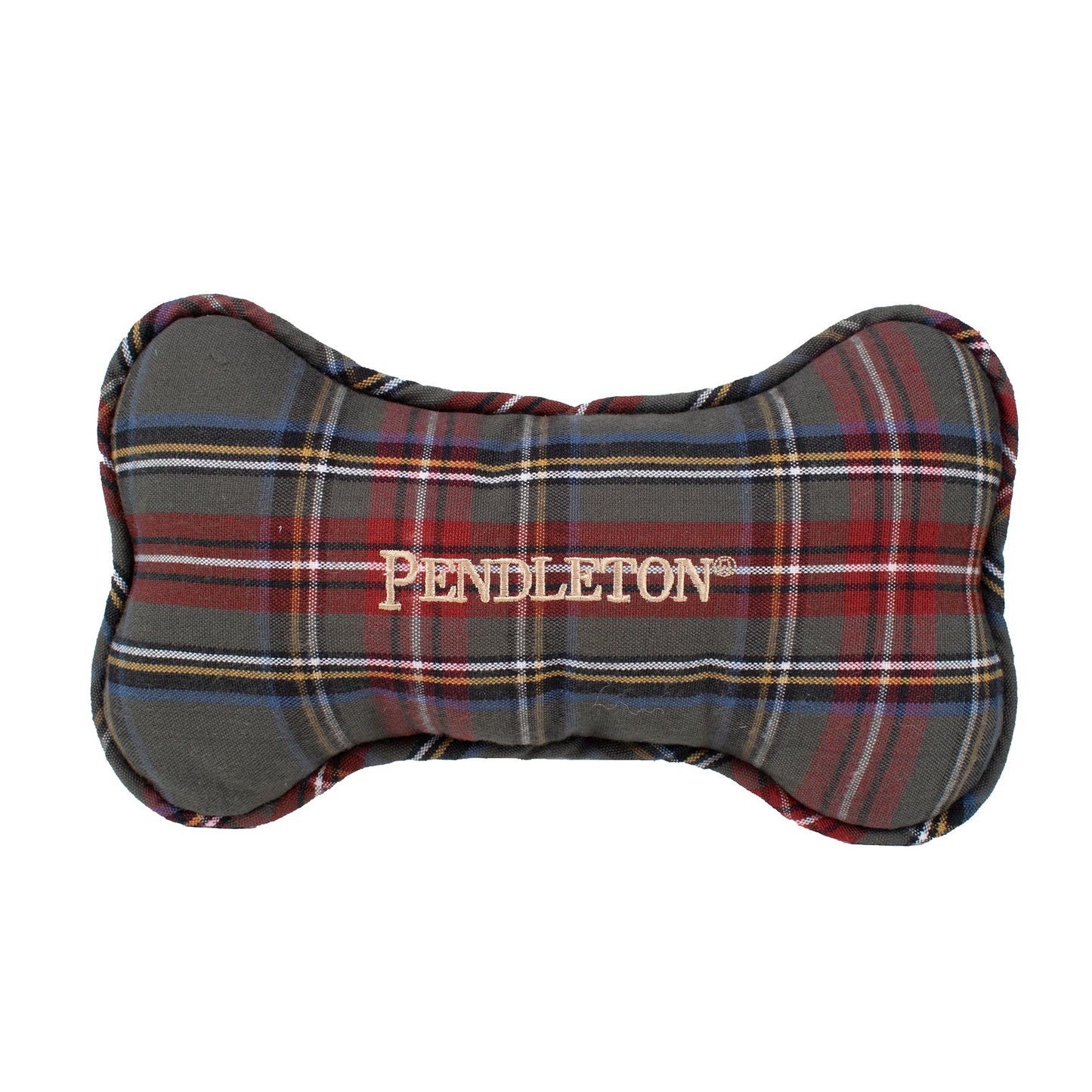 Pendleton Pet Plaid Bone Toy - Grey Stewart Tartan