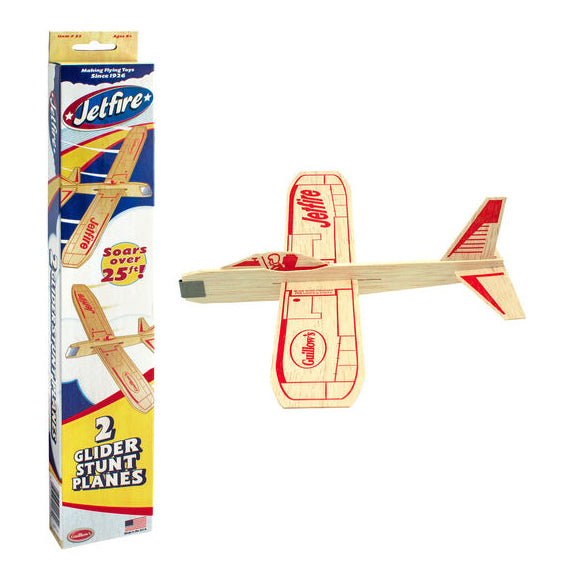 jetfire twin pack glider wood plane toy build your own for kids and children 