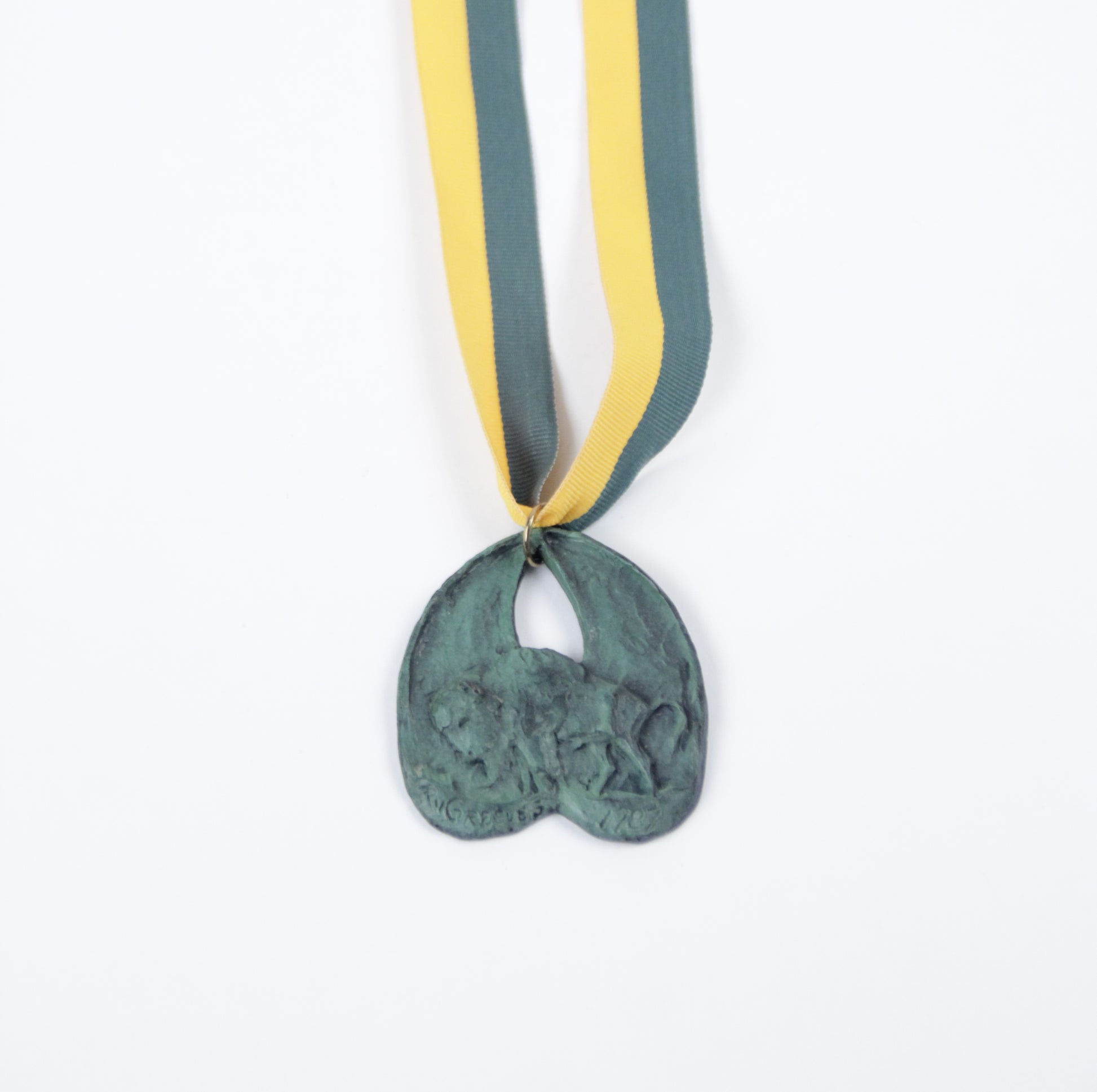 1987 prix de west bolo medallion medal bison hoof by richard greeves bronze