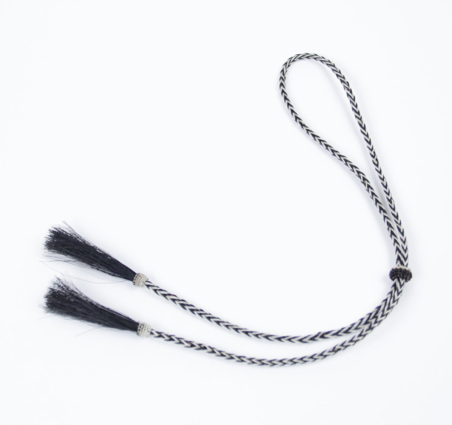 woven horsehair bolo tie black or brown