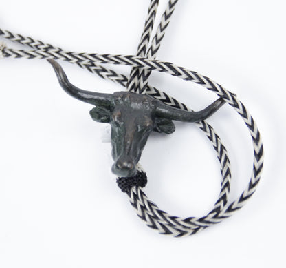 1995 prix de west bolo winner grant speed sculpture longhorn steer bronze