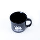 National Cowboy Museum black campfire mug ceramic coffee hot tea or soup cup drink in the morning like a cowboy ceramic glass 14 ounces
