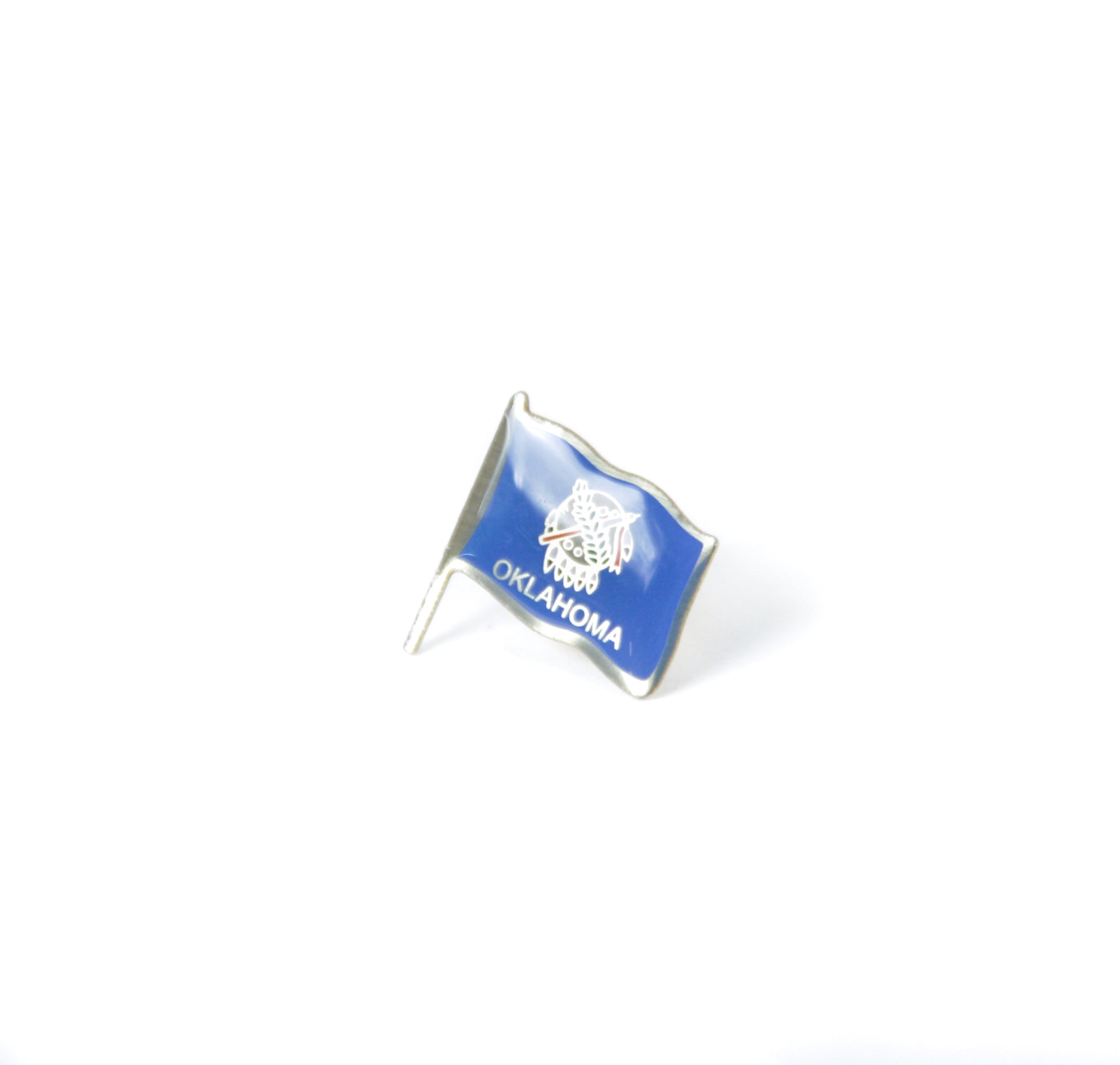 oklahoma state flag pin enamel pin lapel pin souvenir blue flag osage shield collection