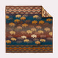 prairie rush hour throw blanket twin sized brown and blue buffalo bison for the home blue back side