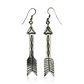Stamped Sterling Silver Navajo Feather Dangle Earrings