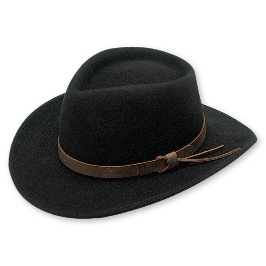 Twister Durango Crushable Wool Felt Hat - Black