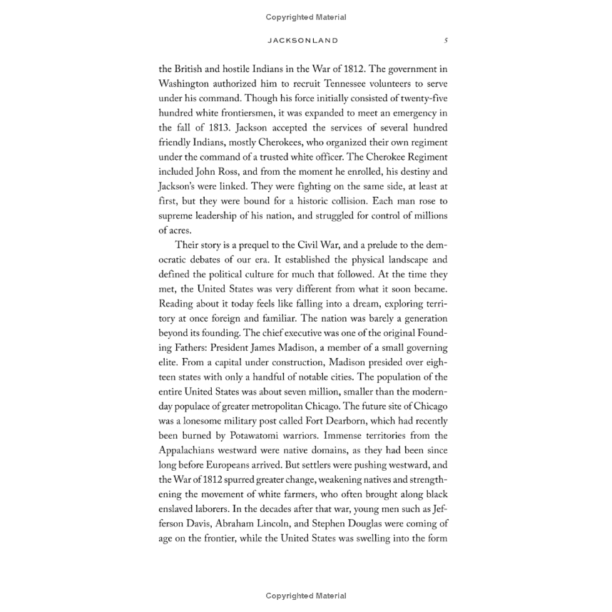 Jacksonland: President Andrew Jackson, Cherokee Chief John Ross, and a Great American Land Grab (SC) by Steve Inskeep