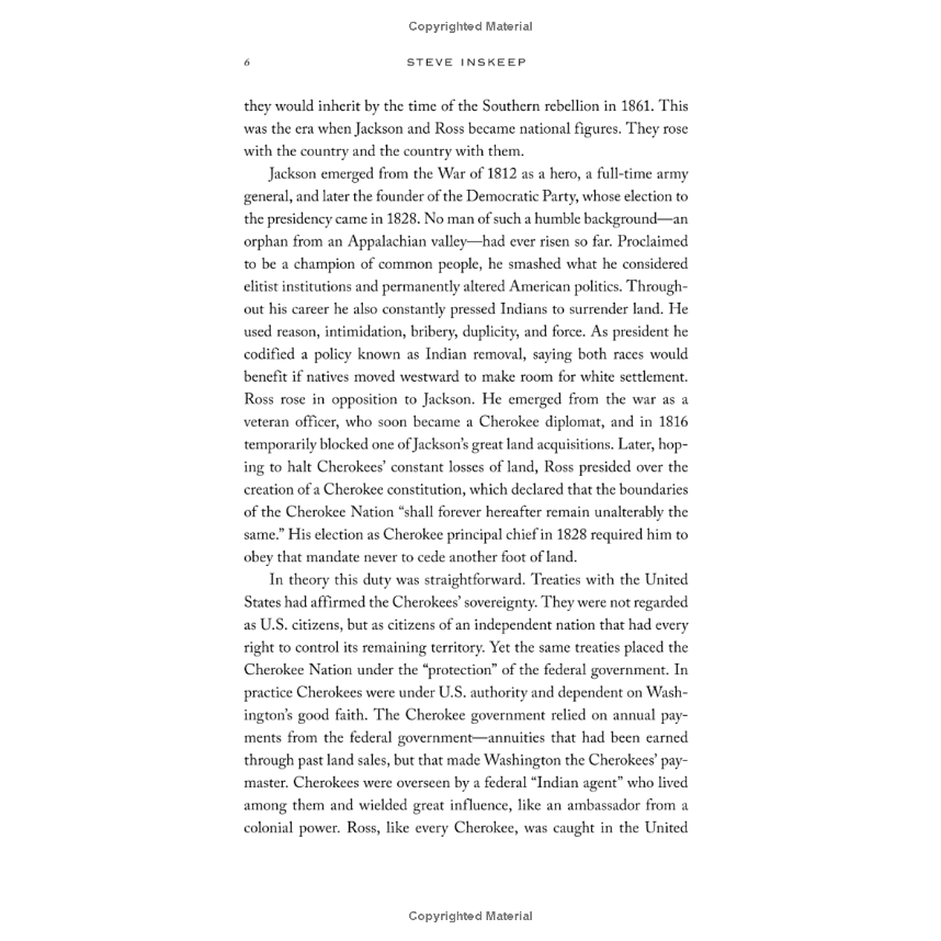 Jacksonland: President Andrew Jackson, Cherokee Chief John Ross, and a Great American Land Grab (SC) by Steve Inskeep