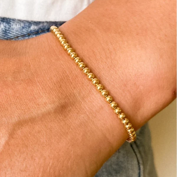 Christina Greene 3mm Gold Beaded Bracelet