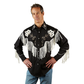 Rockmount Men's Vintage Fringe Black Embroidered Western Shirt