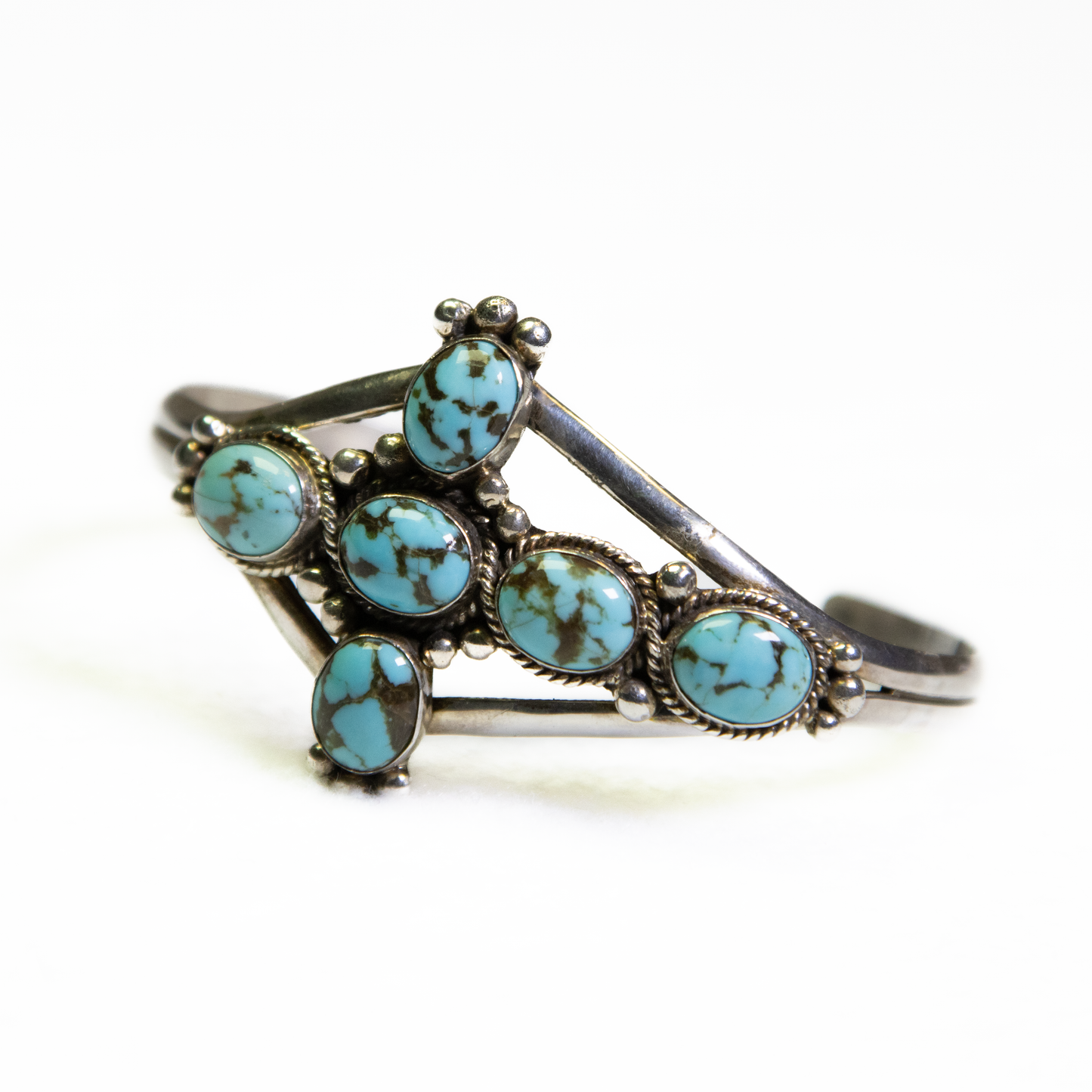 Royston Turquoise Hand-Tooled Cross Cuff