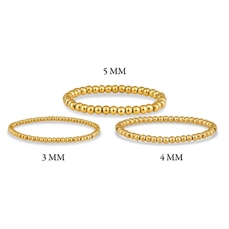 Christina Greene 4mm Gold Beaded Bracelet