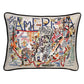 America pillow hand embroidered 18x24 inches throw decor for home