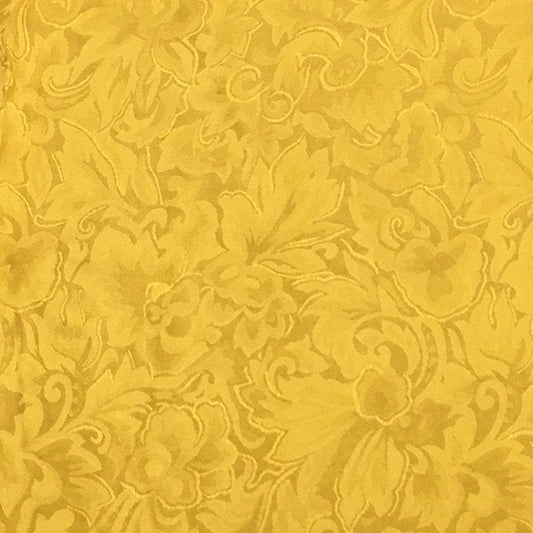 Yellow Jacquard Silk Wild Rag - 34.5"