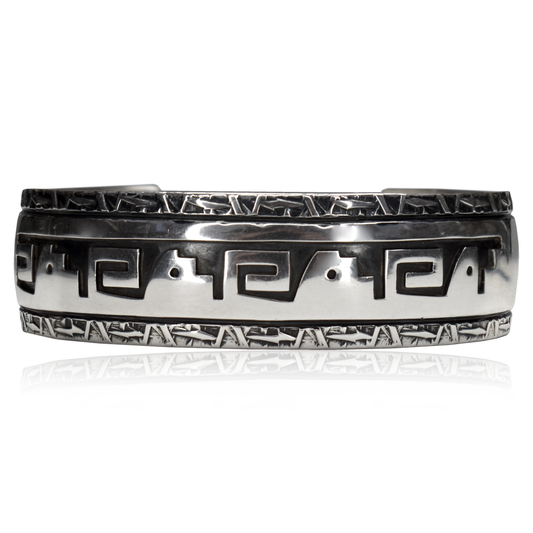 Staircase of Life Sterling Silver Cuff by Everett and Mary Teller