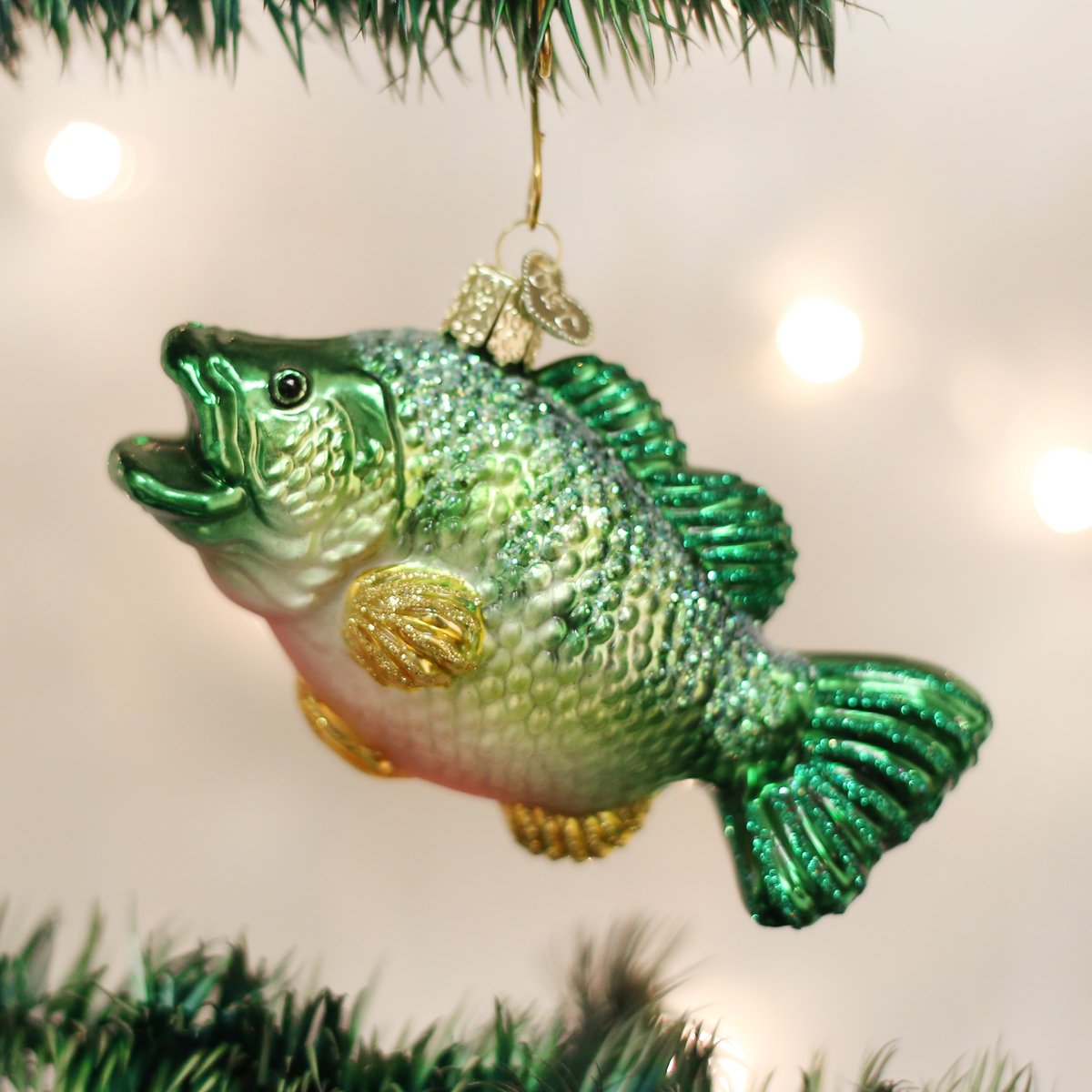 largemouth bass fish ornament glass christmas decoration for the holidays from old world christmas lifestyle