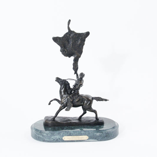 Buffalo Signal by Frederic Remington bronze sculpture statue large 