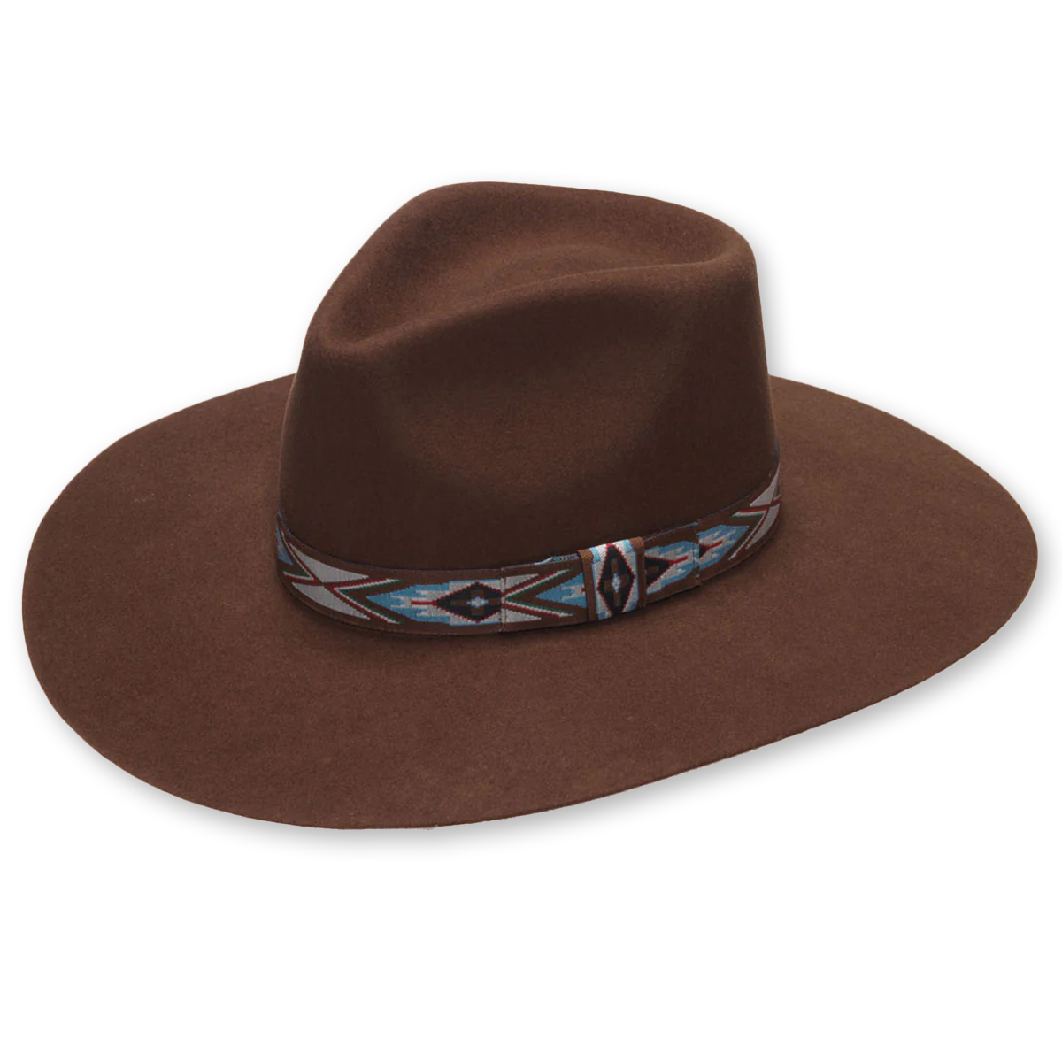 Women's Pinch Front Western Felt Hat - Brown