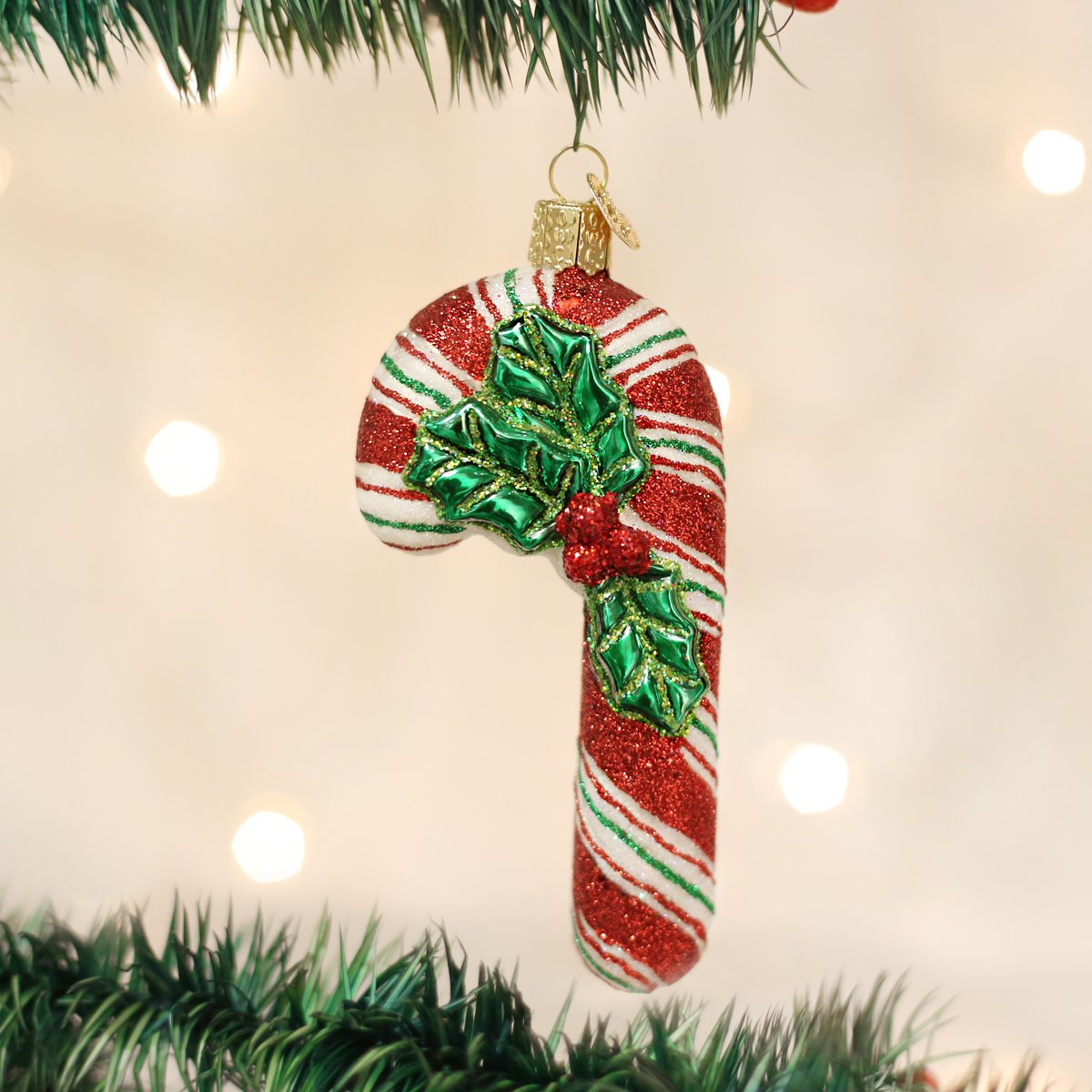 Glistening Candy Cane Ornament