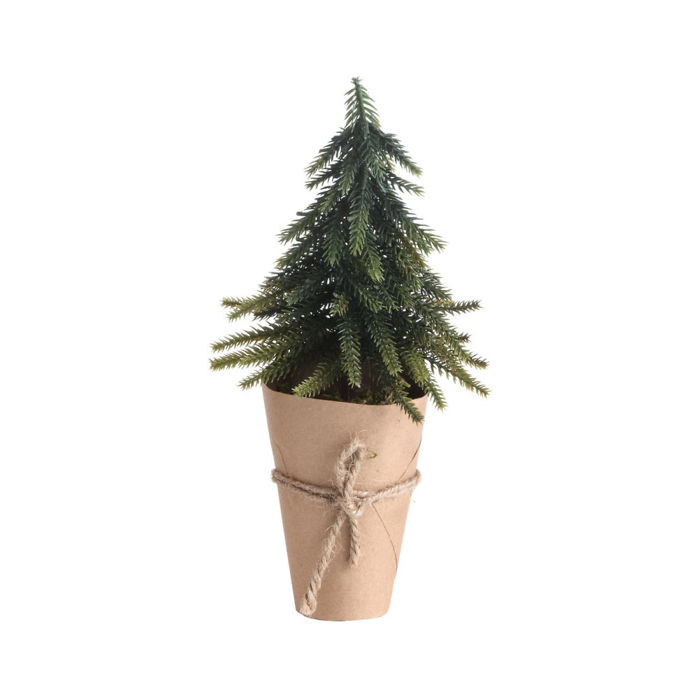 Faux Christmas Tree with Paper Wrapping