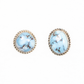 Rare Golden Hill Turquoise Asymmetrical Stud Earrings