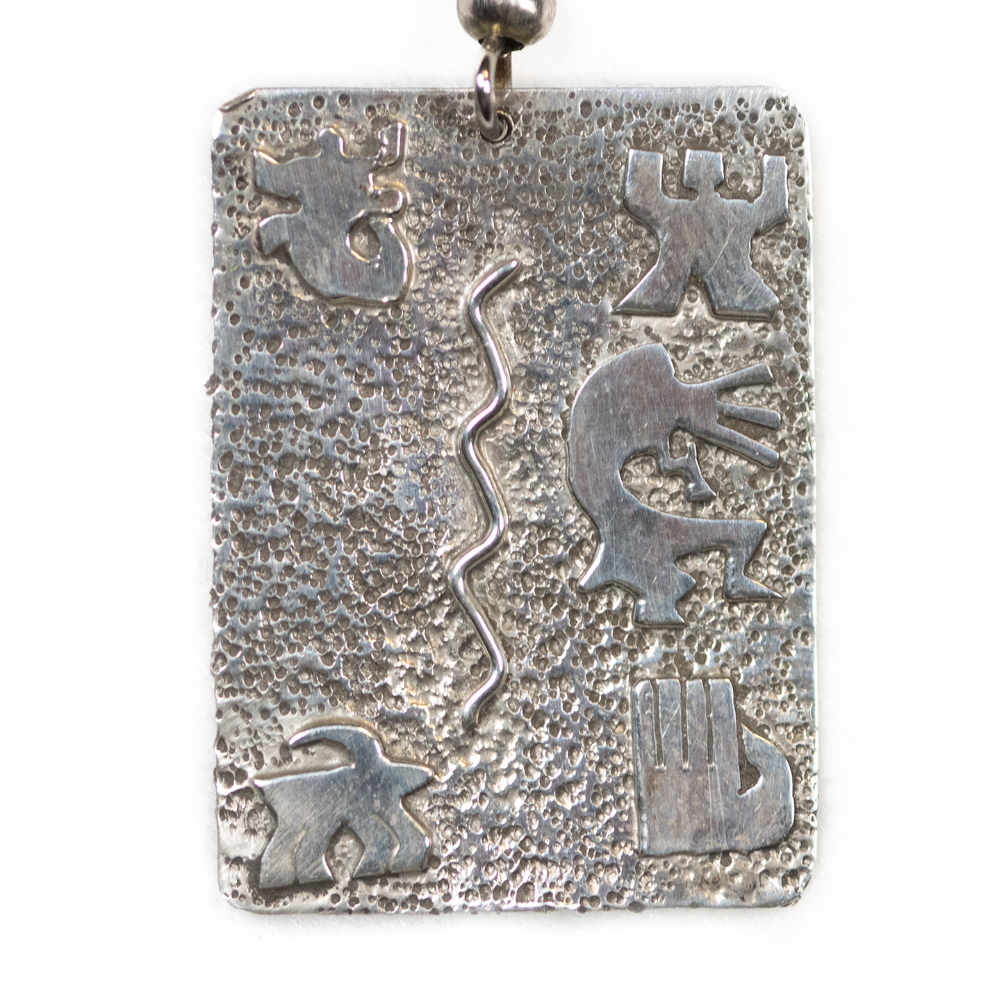 Sterling Silver Petroglyph Earrings by B. Skeets