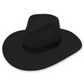 Women's Pinch Front Western Felt Hat - Black