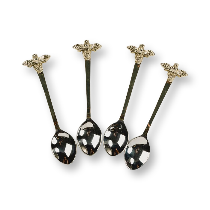 Gold Bee Spoons - Set of 4