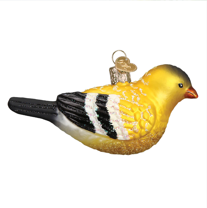 Hanging American Goldfinch Ornament