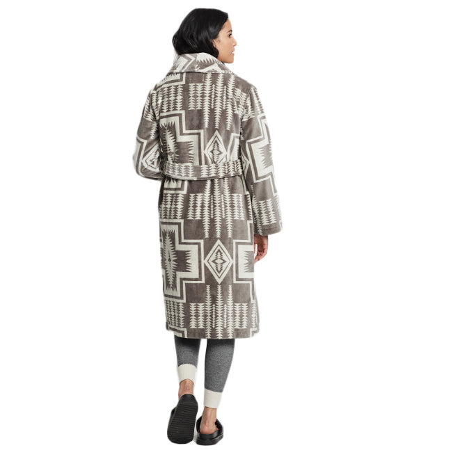 Pendleton Women's Cotton Terry Velour Robe - Harding Gray