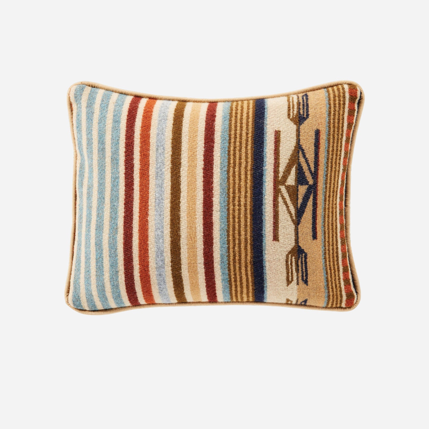 pendleton woolen mills chimayo throw pillow harvest tan strip couch toss earth tones