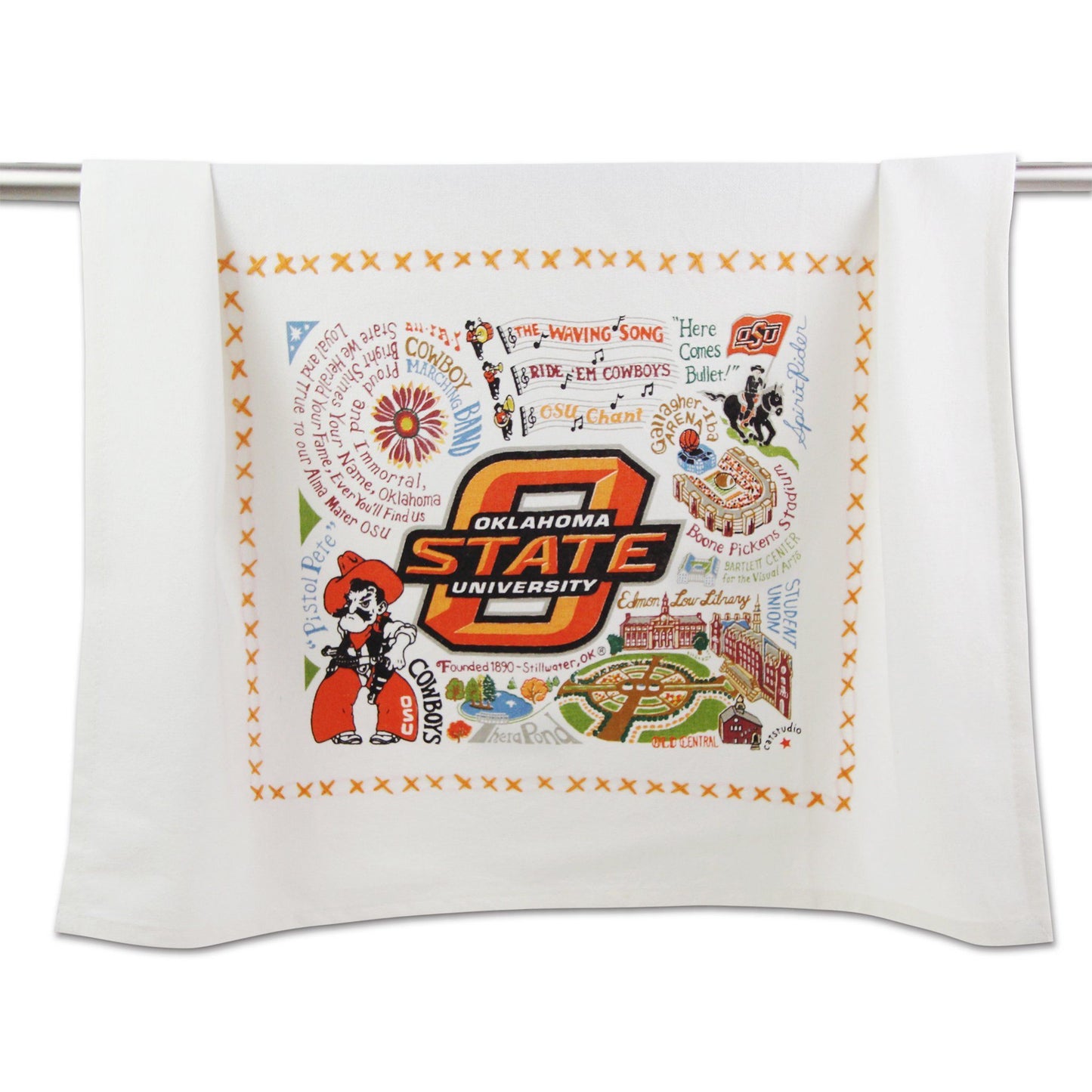 Oklahoma State University OSU cowboys dish towel bar cleaning home goods