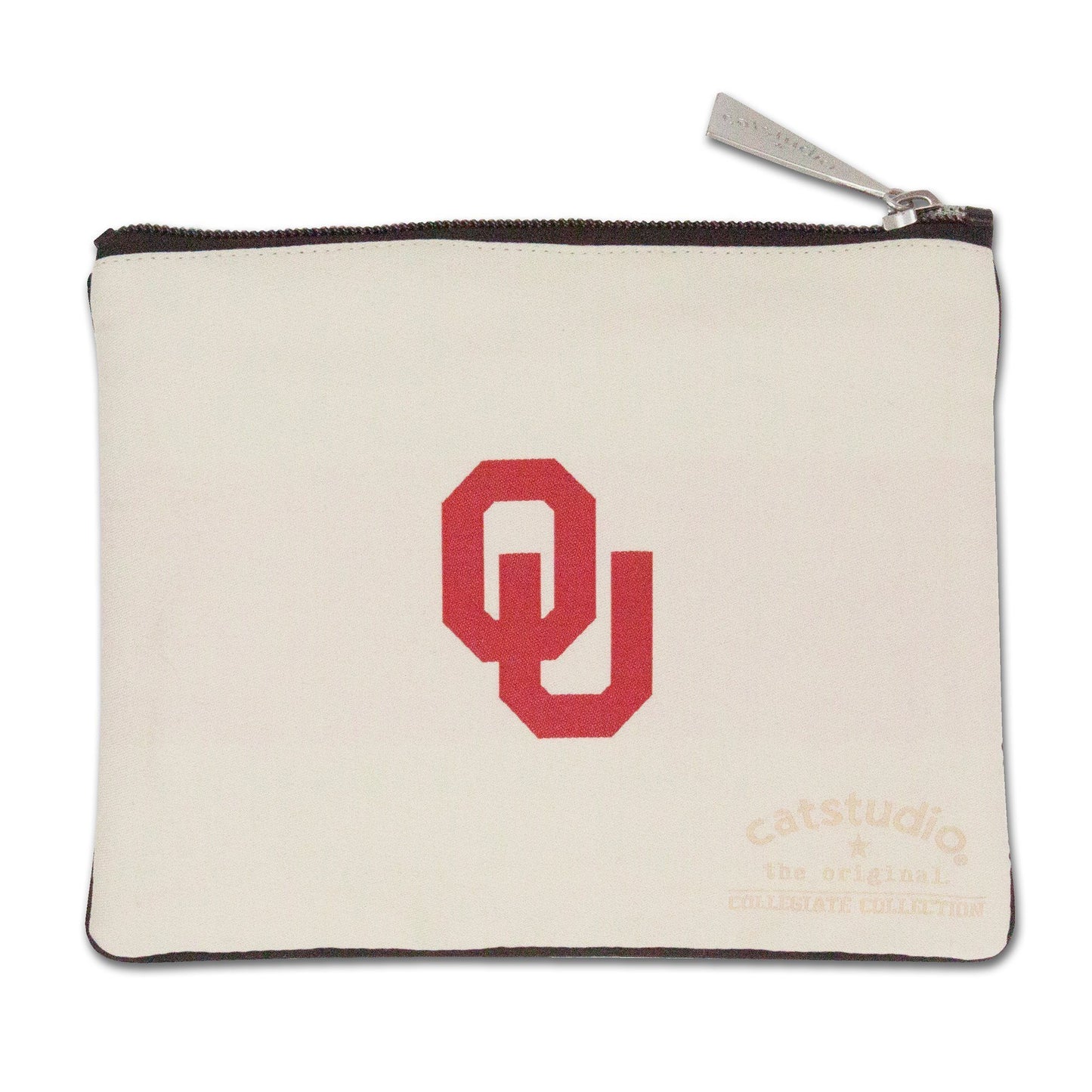 Oklahoma of University OU Sooners Zipper pouch back side school logo