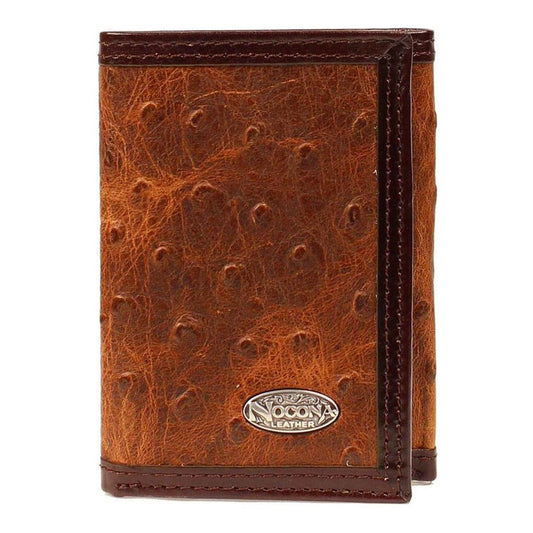 Tri-Fold Vintage Ostrich Wallet