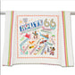 Route 66 dish towel CatStudio cotton screen printed hand loomed embroidered travel highway road trip bar towel gift housewarming