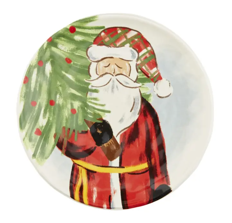 Santa & Tree Salad Plate