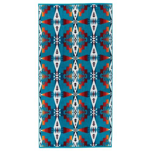Pendleton Oversized Jacquard Spa Towel - Tucson Turquoise