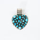 Turquoise heart pendant Rocki Gorman bold statement jewelry women western southwestern blue