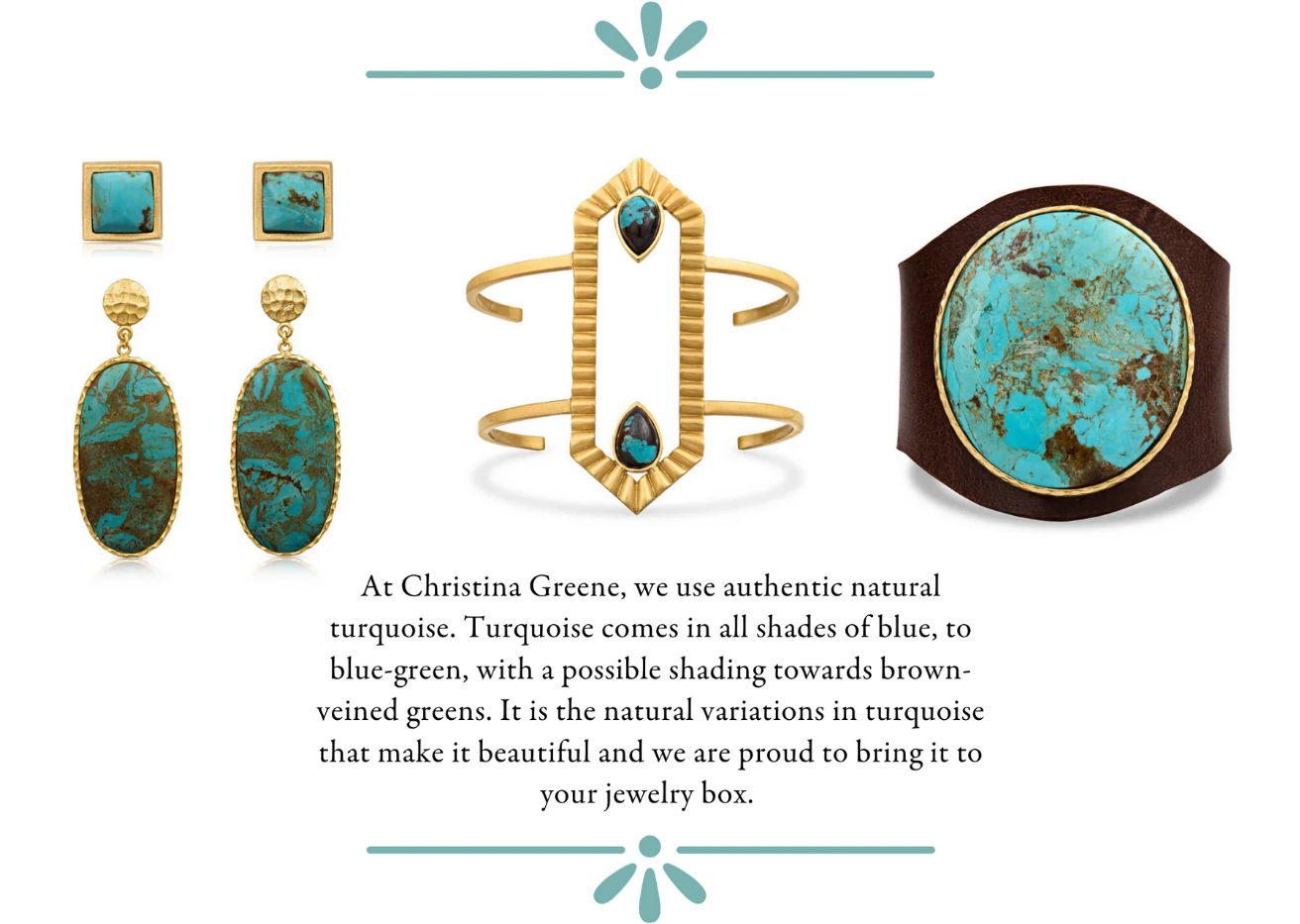 Christina Greene Western Blues Cuff - Turquoise